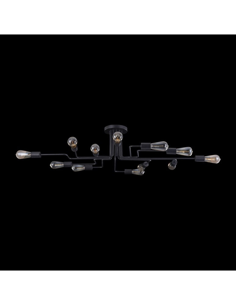 Loft ceiling lamps - industrial - Maytoni Gilbert 12xE27 60W ceiling light T532CL-12B black - product kolory-swiatla.pl 3