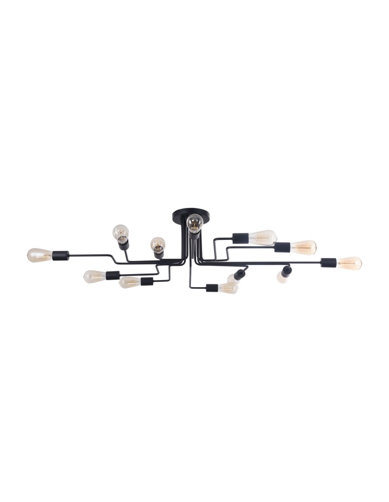 Loft ceiling lamps - industrial - Maytoni Gilbert 12xE27 60W ceiling light T532CL-12B black - product kolory-swiatla.pl 4