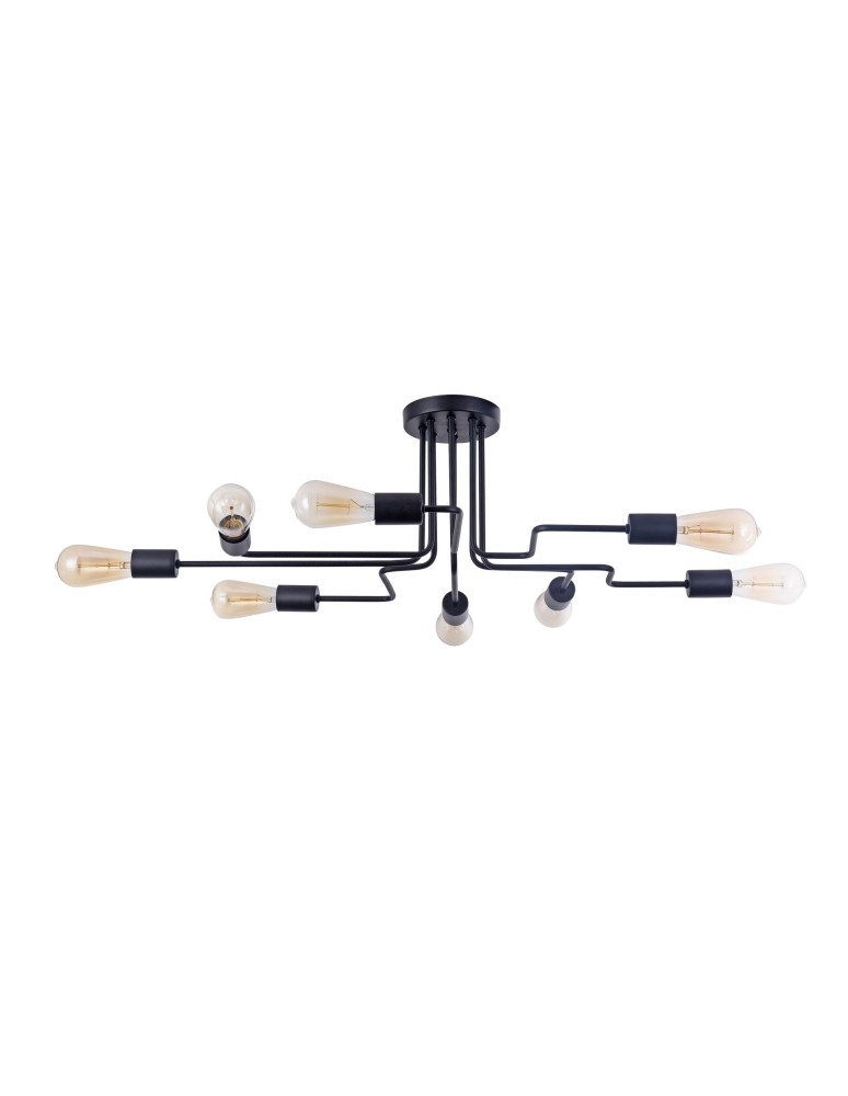 Loft ceiling lamps - industrial - Maytoni Gilbert 8xE27 60W ceiling light T532CL-08B black - product kolory-swiatla.pl 5