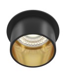 Flush-mounted lamps - pendants - Maytoni Reif Downlight GU10 1x50W Black Gold DL050-01GB - product 1
