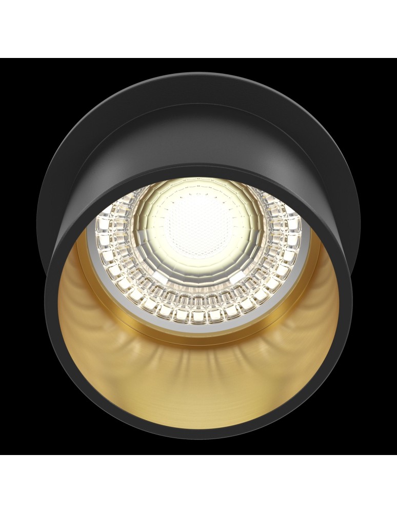 Flush-mounted lamps - pendants - Maytoni Reif Downlight GU10 1x50W Black Gold DL050-01GB - product kolory-swiatla.pl 2