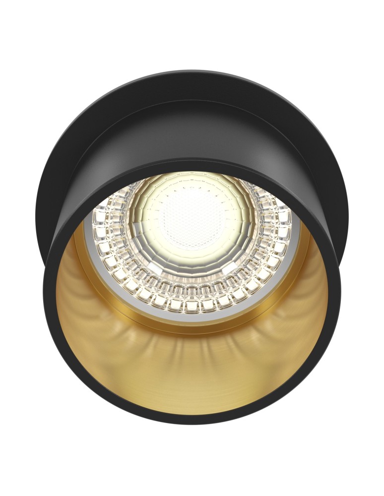 Flush-mounted lamps - pendants - Maytoni Reif Downlight GU10 1x50W Black Gold DL050-01GB - product kolory-swiatla.pl 3