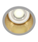 Round flush-mounted lamps - Maytoni Reif Downlight GU10 1x50W White Gold DL049-01WG - product 1