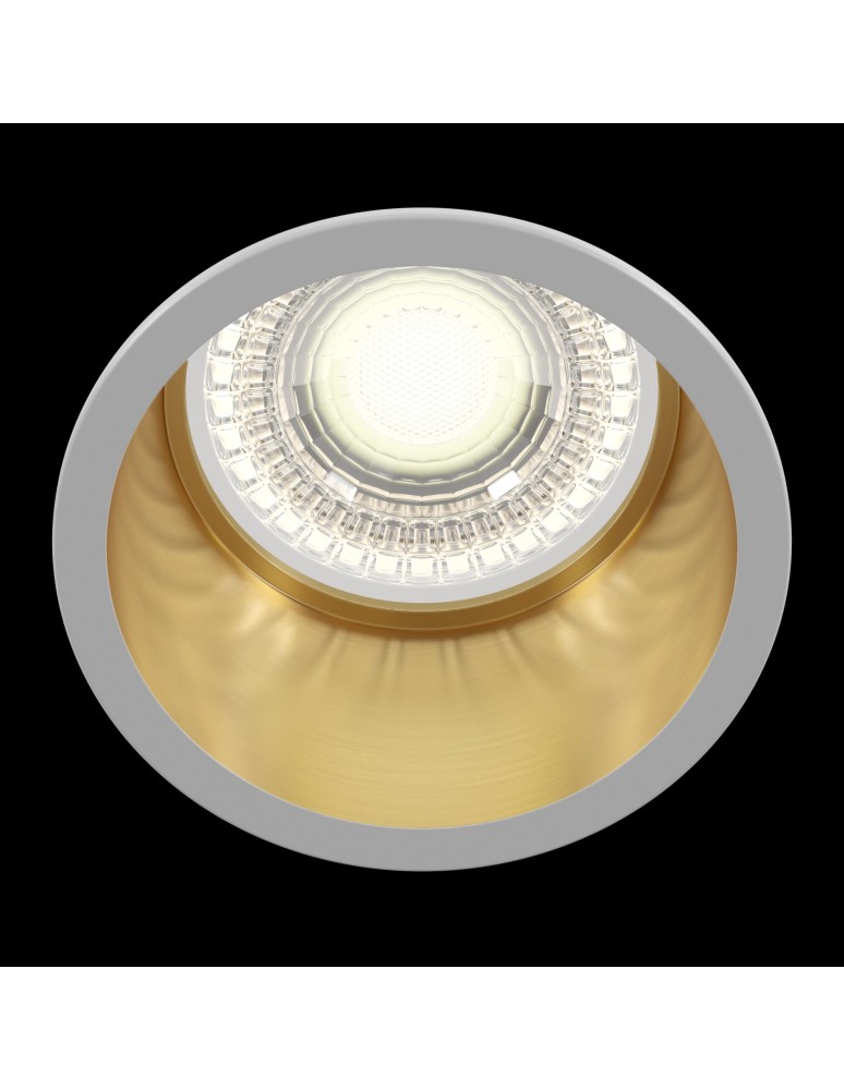 Round flush-mounted lamps - Maytoni Reif Downlight GU10 1x50W White Gold DL049-01WG - product kolory-swiatla.pl 2