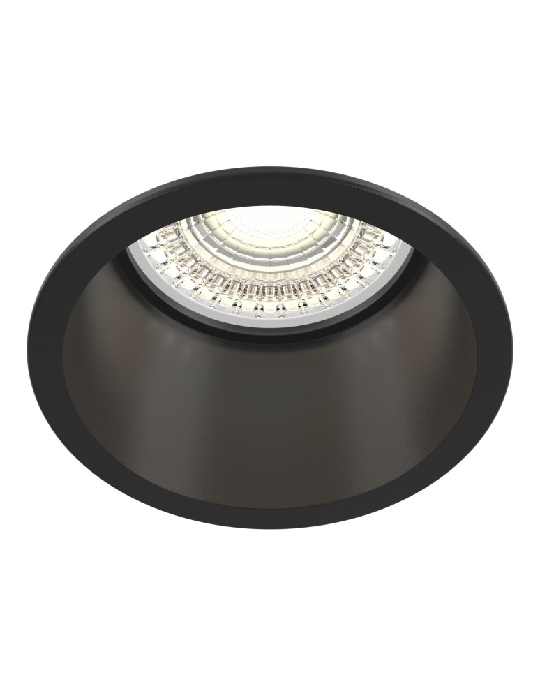 Round flush-mounted lamps - Maytoni Reif Downlight GU10 1x50W Black DL049-01B - product kolory-swiatla.pl 1