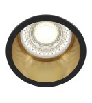 Round flush-mounted lamps - Maytoni Reif Downlight GU10 1x50W Black Gold DL049-01GB - product 1