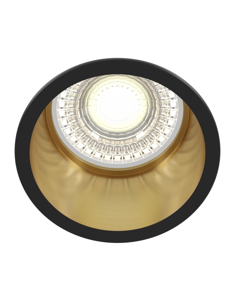 Round flush-mounted lamps - Maytoni Reif Downlight GU10 1x50W Black Gold DL049-01GB - product kolory-swiatla.pl 1