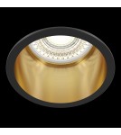 Round flush-mounted lamps - Maytoni Reif Downlight GU10 1x50W Black Gold DL049-01GB - product 2