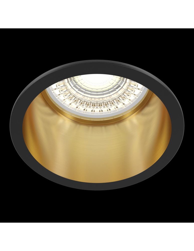 Round flush-mounted lamps - Maytoni Reif Downlight GU10 1x50W Black Gold DL049-01GB - product kolory-swiatla.pl 2