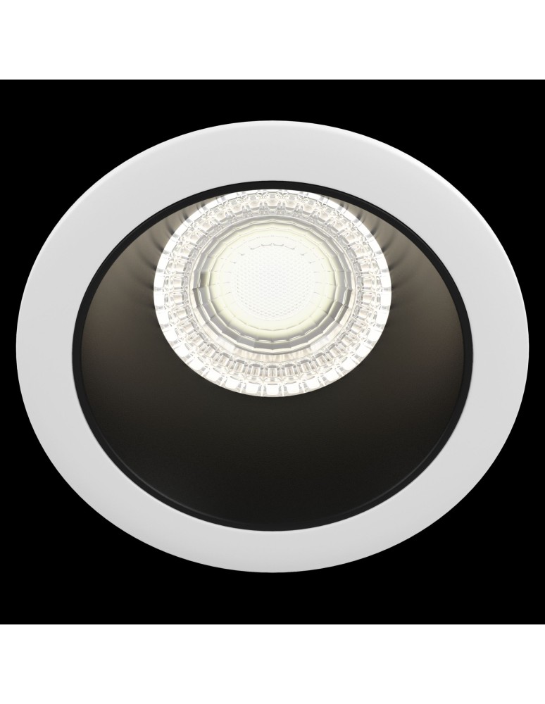 Round flush-mounted lamps - Maytoni Share Downlight GU10 1x15W Black White DL053-01WB - product kolory-swiatla.pl 3