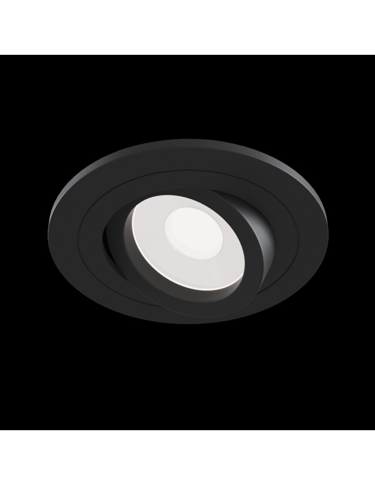 Flush-mounted lamps - pendants - Maytoni Atom 1xGU10 50W flush mount DL023-2-01B black - product kolory-swiatla.pl 2