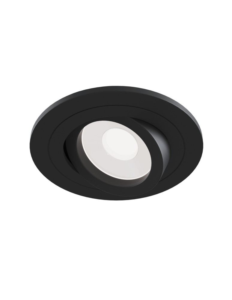 Flush-mounted lamps - pendants - Maytoni Atom 1xGU10 50W flush mount DL023-2-01B black - product kolory-swiatla.pl 3