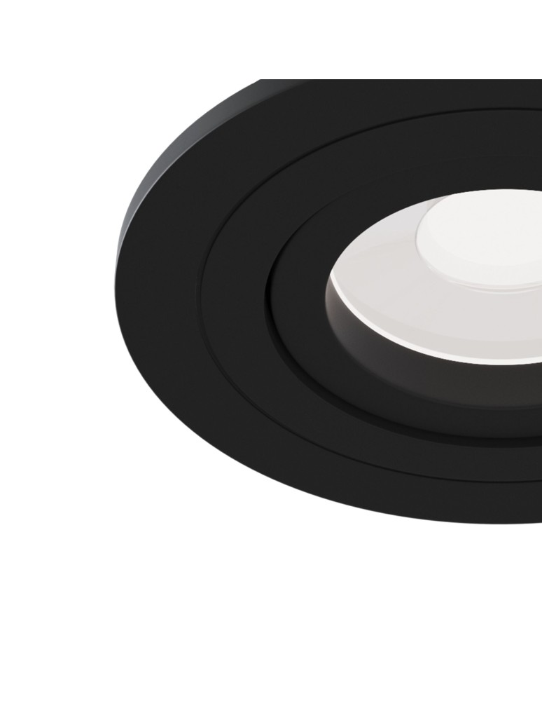 Flush-mounted lamps - pendants - Maytoni Atom 1xGU10 50W flush mount DL023-2-01B black - product kolory-swiatla.pl 4