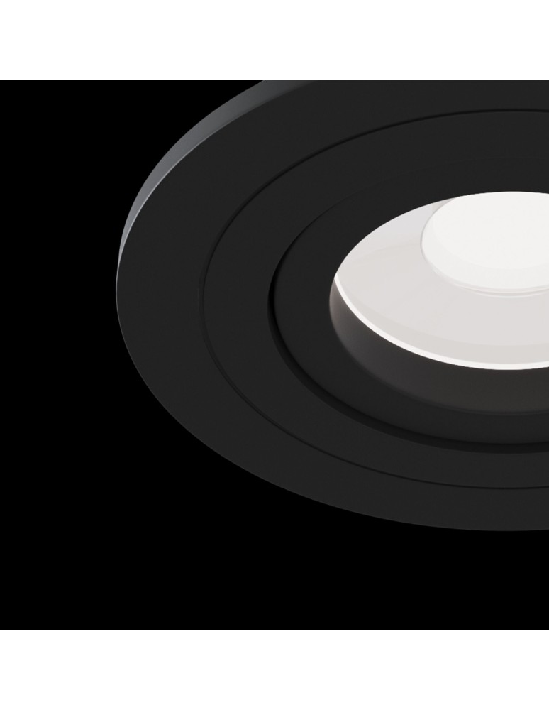 Flush-mounted lamps - pendants - Maytoni Atom 1xGU10 50W flush mount DL023-2-01B black - product kolory-swiatla.pl 5