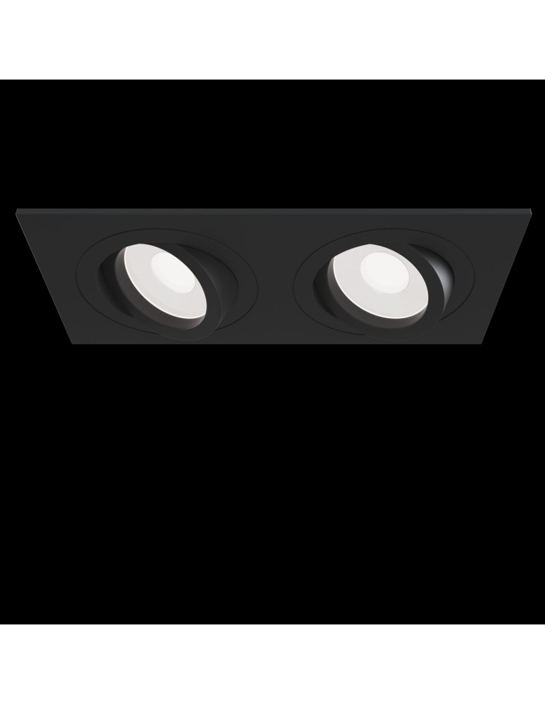 Flush-mounted lamps - pendants - Maytoni Atom 2xGU10 50W flush mount DL024-2-02B black - product kolory-swiatla.pl 2