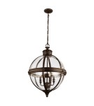 Chandeliers - Feiss ADAMS 4x60W E14 FE/ADAMS/4P BRZ Pendant. - product 1