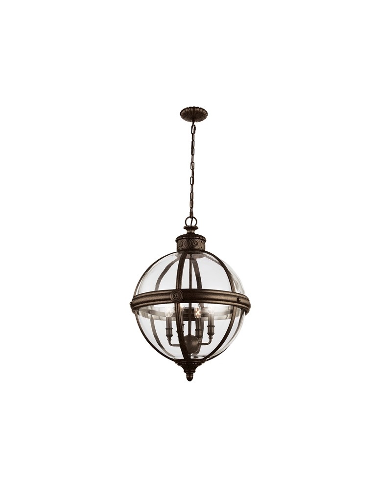Chandeliers - Feiss ADAMS 4x60W E14 FE/ADAMS/4P BRZ Pendant. - product kolory-swiatla.pl 1