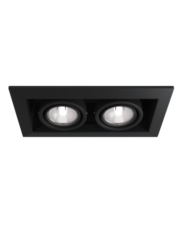Maytoni Metal Modern 2xGU10 50W flush mount DL008-2-02-B black