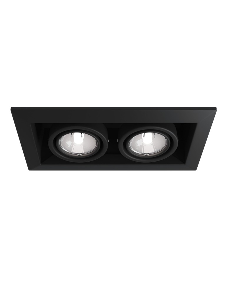 Flush-mounted lamps - pendants - Maytoni Metal Modern 2xGU10 50W flush mount DL008-2-02-B black - product kolory-swiatla.pl 1