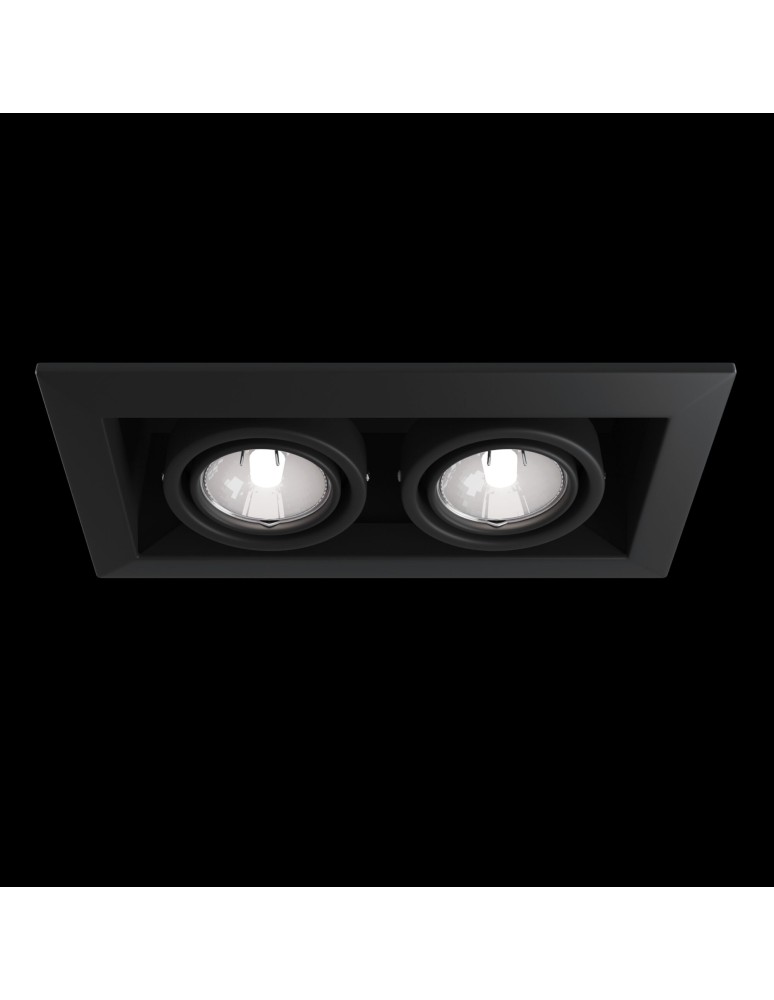 Flush-mounted lamps - pendants - Maytoni Metal Modern 2xGU10 50W flush mount DL008-2-02-B black - product kolory-swiatla.pl 2