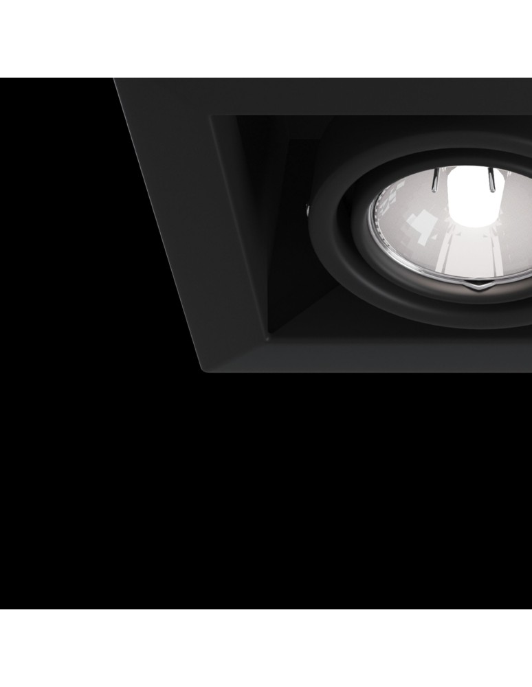 Flush-mounted lamps - pendants - Maytoni Metal Modern 2xGU10 50W flush mount DL008-2-02-B black - product kolory-swiatla.pl 4