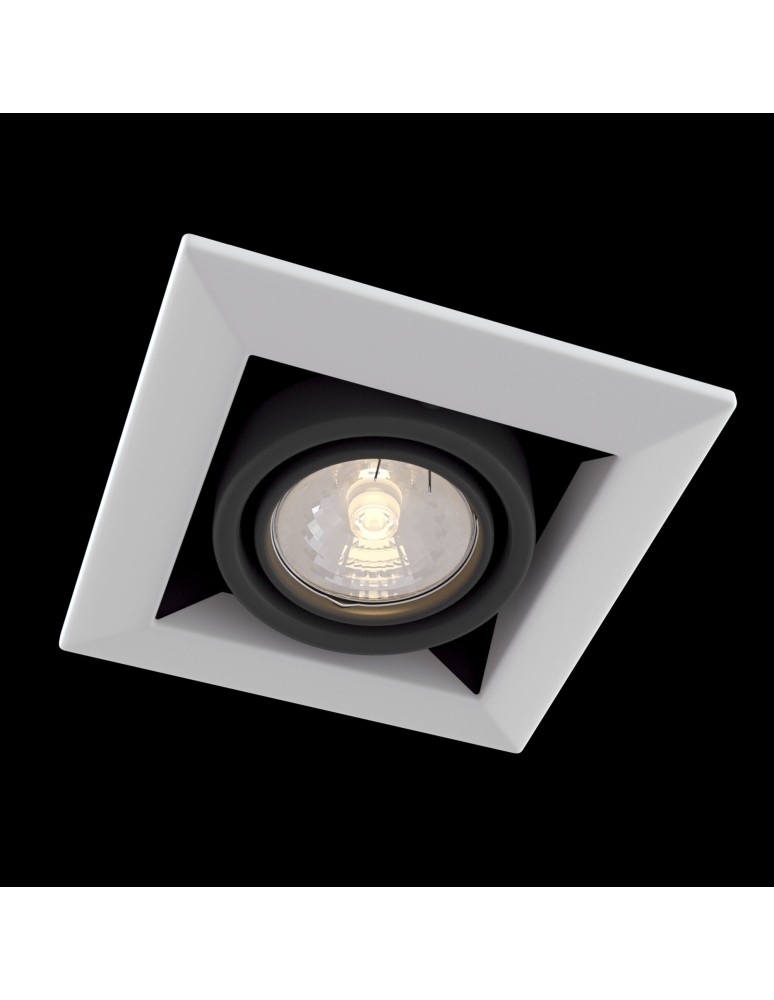 Flush-mounted lamps - pendants - Maytoni Metal Modern 1xGU10 50W flush mount DL008-2-01-W white - product kolory-swiatla.pl 2