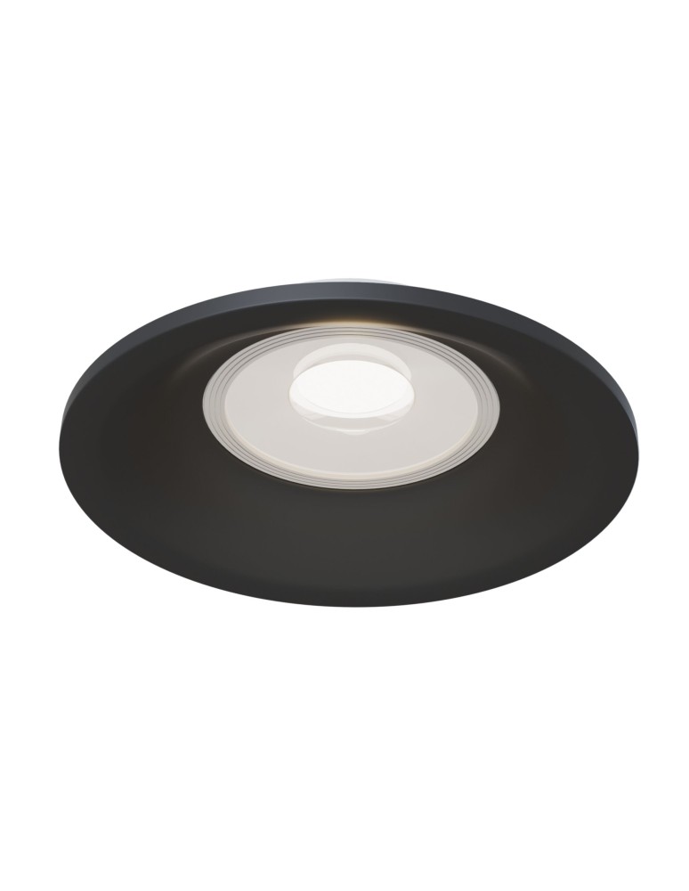 Flush-mounted lamps - pendants - Maytoni Slim 1xGU10 50W flush mount DL027-2-01B black - product kolory-swiatla.pl 1