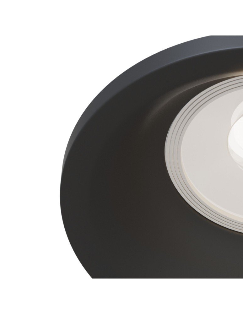 Flush-mounted lamps - pendants - Maytoni Slim 1xGU10 50W flush mount DL027-2-01B black - product kolory-swiatla.pl 2