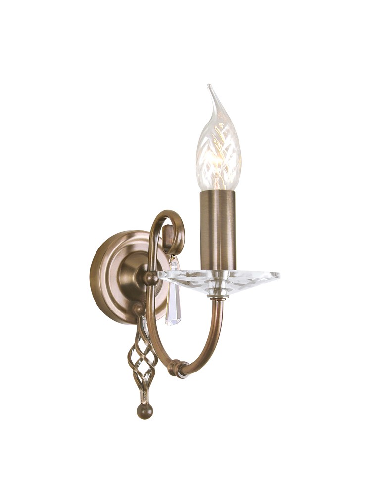 Chandelier wall lamps - Elstead AEGAN 1x60W E14 AG1 AGED BRASS Wall lamp. - product kolory-swiatla.pl 1