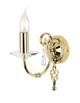 Elstead AEGAN 1x60W E14 AG1 POL BRASS Wall lamp.