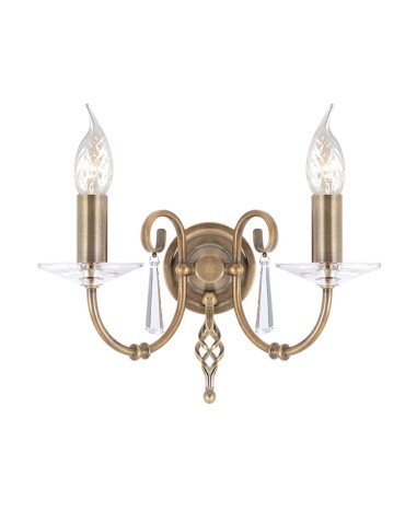 Elstead AEGAN 2x60W E14 AG2 AGED BRASS Wall lamp.