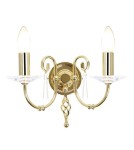 Chandelier wall lamps - Elstead AEGAN 2x60W E14 AG2 POL BRASS Wall lamp. - product 1