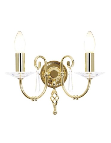 Elstead AEGAN 2x60W E14 AG2 POL BRASS Wall lamp.