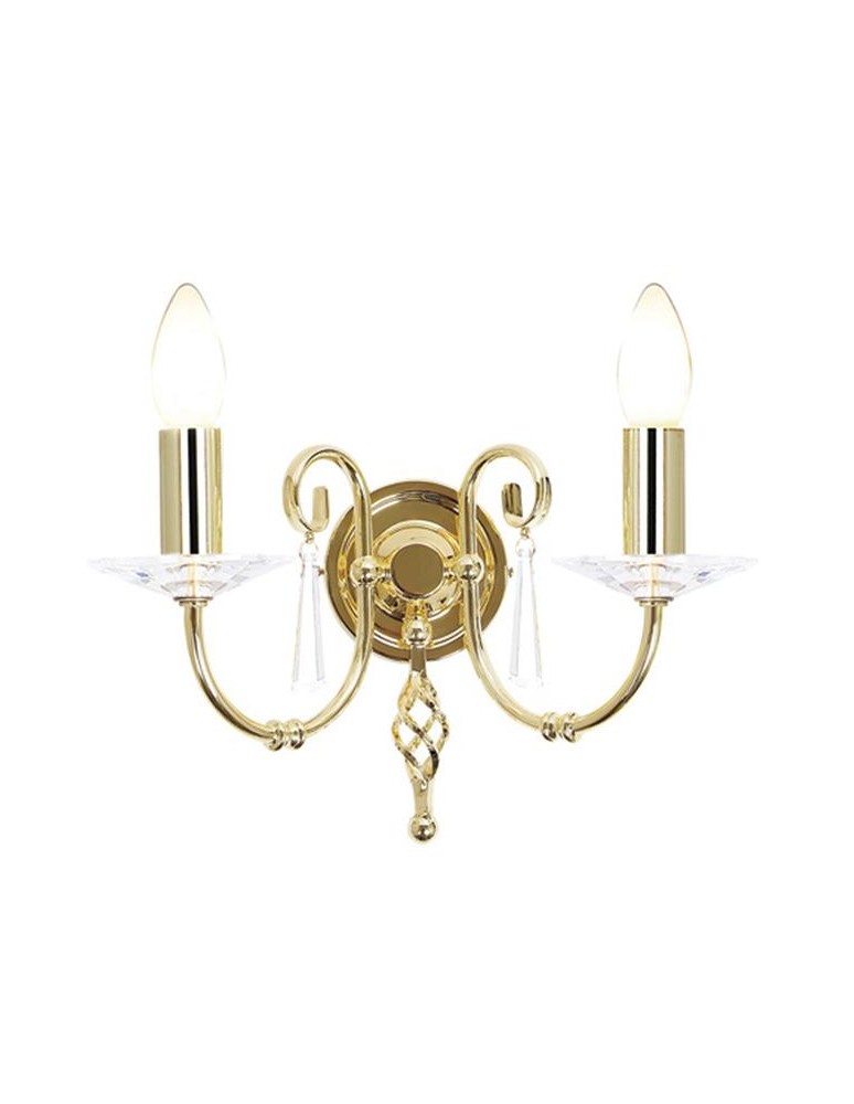 Chandelier wall lamps - Elstead AEGAN 2x60W E14 AG2 POL BRASS Wall lamp. - product kolory-swiatla.pl 1