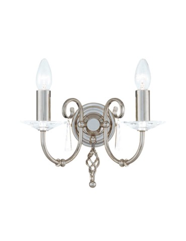 Elstead AEGAN 2x60W E14 AG2 POL NICKEL Wall lamp.