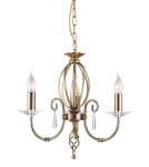 Chandelier chandeliers - Elstead AEGAN 3x60W E14 AG3 AGED BRASS Chandelier. - product 1