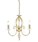 Chandelier chandeliers - Elstead AEGAN 3x60W E14 AG3 POL BRASS Chandelier. - product 1