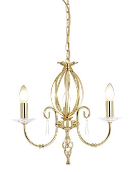 Elstead AEGAN 3x60W E14 AG3 POL BRASS Żyrandol