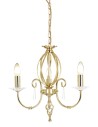 Elstead AEGAN 3x60W E14 AG3 POL BRASS Chandelier.