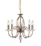 Chandelier chandeliers - Elstead AEGAN 5x60W E14 AG5 AGED BRASS Chandelier. - product 1
