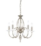 Chandelier chandeliers - Elstead AEGAN 5x60W E14 AG5 POL NICKEL Chandelier. - product 1