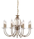 Chandelier chandeliers - Elstead AEGAN 8x60W E14 AG8 AGED BRASS Chandelier. - product 1