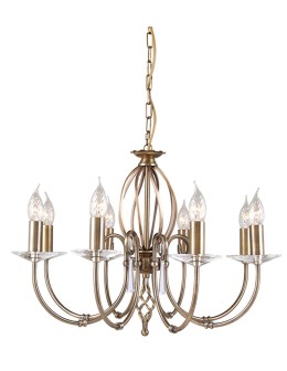 Elstead AEGAN 8x60W E14 AG8 AGED BRASS Żyrandol