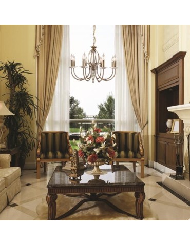 Elstead AEGAN 8x60W E14 AG8 AGED BRASS Żyrandol - produkt 2