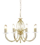 Chandelier chandeliers - Elstead AEGAN 8x60W E14 AG8 POL BRASS Chandelier. - product 1