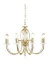 Elstead AEGAN 8x60W E14 AG8 POL BRASS Chandelier.