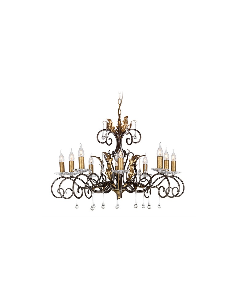 Chandelier chandeliers - Elstead Lighting Interior Pendant AMARILLI 10x60W E14 AML10 BRONZE. - product kolory-swiatla.pl 1