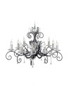 Elstead Lighting Interior Pendant AMARILLI 10x60W E14 AML10 BLK/SILVER