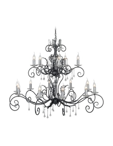 Elstead Lighting Interior Pendant AMARILLI 15x60W E14 AML15 BLK/SILVER