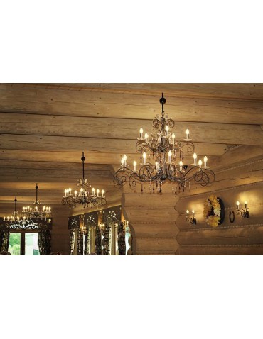 Elstead Lighting Interior Pendant AMARILLI 15x60W E14 AML15 BLK/SILVER - product 2